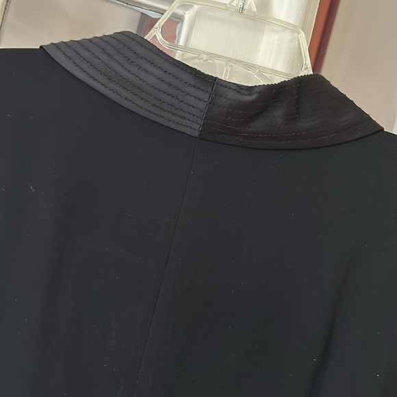 Black “evening” jumpsuit with elegant satin lapel. Missing fabric belt. - Picture 6 of 7